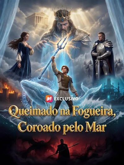 Queimado na Fogueira Coroado Pelo Mar